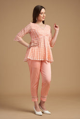 Ivory Thread Embroidered Tuic Jacket with Pant